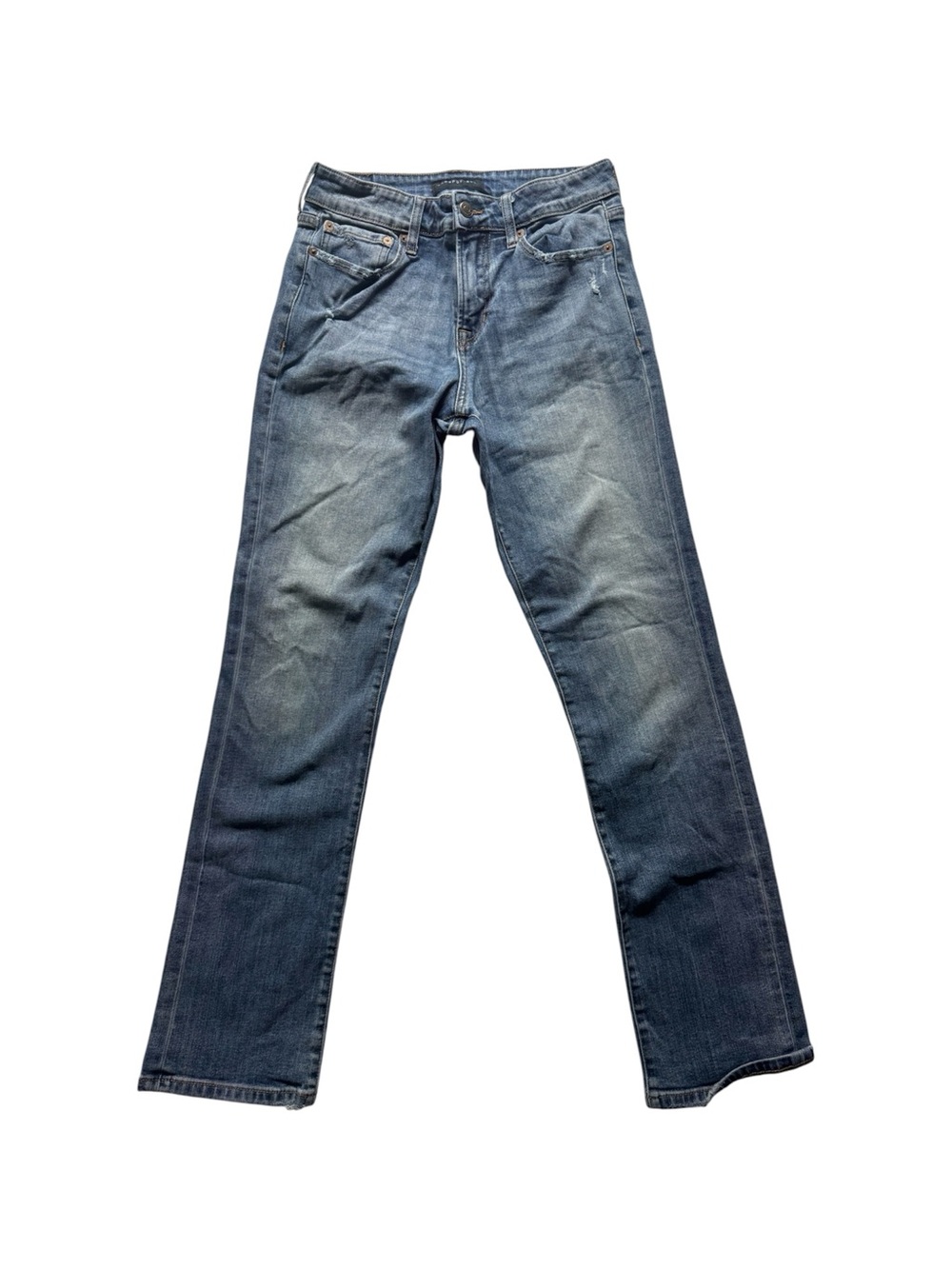 Aeropostale Athletic Straight Jeans Women’s 28/32 Medium Wash Stretch Denim